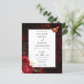 Papier Gothic Red Splatter Floral Wedding All in One Fly (Debout devant)