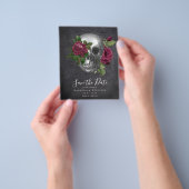 PAPIER Gothic Save the Date | Leisteen Rozen Flyer (Hand)