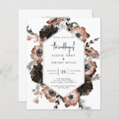 Papier Gothique Boho Faire-part de mariage (Devant / Derrière)