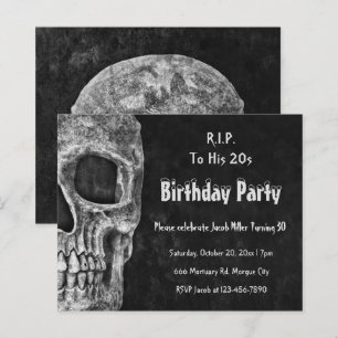 Papier Gothique crâne Anniversaire de la fête RIP à son b