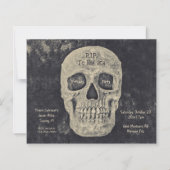 Papier Gothique Crâne beige Anniversaire PER à son budget (Devant)