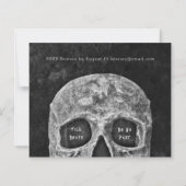 Papier Gothique Crâne Halloween Budget Mariage (Dos)