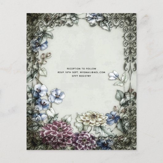 Papier Gothique Halloween Skulls Party Invitation Aquarel (Dos)