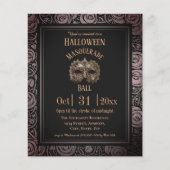 Papier Gothique Masquerade Halloween Budget Invitation (Devant)