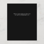 Papier Gothique Noir Rose Goth Wedding Invitation (Dos)