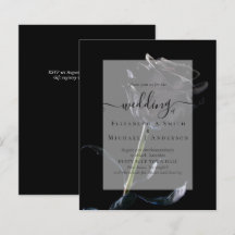 Gothique Noir Rose Goth Wedding Invitation