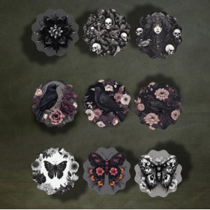 Papier Gothique Skull and Bugs Scrapbook Ephemera tags 3