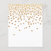 Papier | Gouden Confetti Champagne Let's Party Inv (Achterkant)