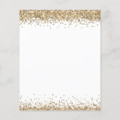 Papier Gouden Glitter Dertigste Feest Uitnodiging Flyer (Achterkant)