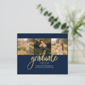 Papier Grad 2025 Photo Collage Graduation Faire-part (Debout devant)
