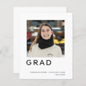 Papier Grad du budget - Diplôme photo simple Faire-part (Devant / Derrière)