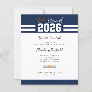 Papier Graduate 2025 Marine White Graduation Party