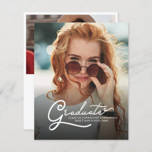 Papier Graduation 2024 Grad Photos Party Invitation