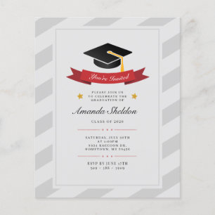 Papier Graduation 2024 Silver Grad Party Invitation