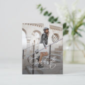 Papier Graduation 2025 Faire-part de script photo (Debout devant)