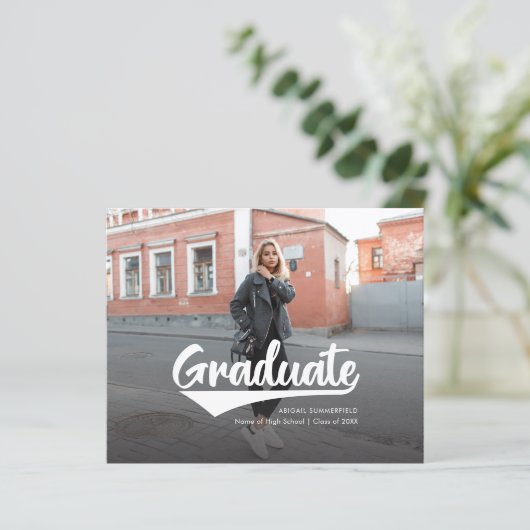 Papier Graduation 2025 Faire-part photo (Debout devant)