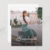 Papier Graduation 2025 Grad Photo Faire-part (Devant / Derrière)