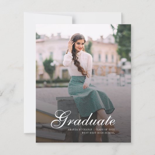 Papier Graduation 2025 Grad Photo Faire-part (Devant)