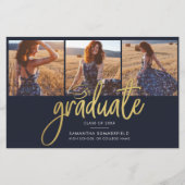 Papier Graduation 2025 Photo Collage Grad Faire-part (Devant)