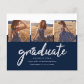 Papier Graduation 2025 Script photo Grad Faire-part (Devant)