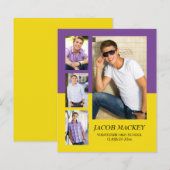 Papier Graduation 4 BUDGET Photo Purple Jaune violet (Devant / Derrière)