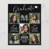 Papier Graduation Budget Élégant 5 Photo Collage Diplôme (Devant)