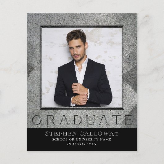 Papier Graduation budgétaire 5 Faire-part photo (Devant)