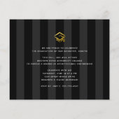 Papier Graduation budgétaire or noir 3 invitation photo (Dos)