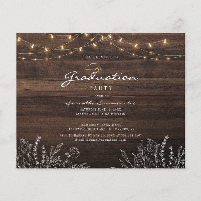Papier Graduation Class of 2025 Grad Party Invitation (Devant)