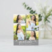 Papier Graduation du budget gris 4 Script photo Invitatio (Debout devant)