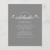 Papier Graduation du budget gris 4 Script photo Invitatio (Dos)