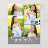 Papier Graduation du budget gris 4 Script photo Invitatio (Devant)