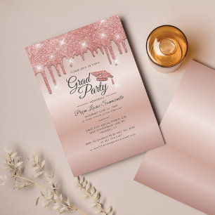Papier Graduation Party 2025 Rose Gold Invitation