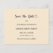 Papier Graduation Party champagne Save the Date card (Dos)