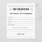 Papier Graduation Party Wisdom Card Black Gold Invités (Devant)