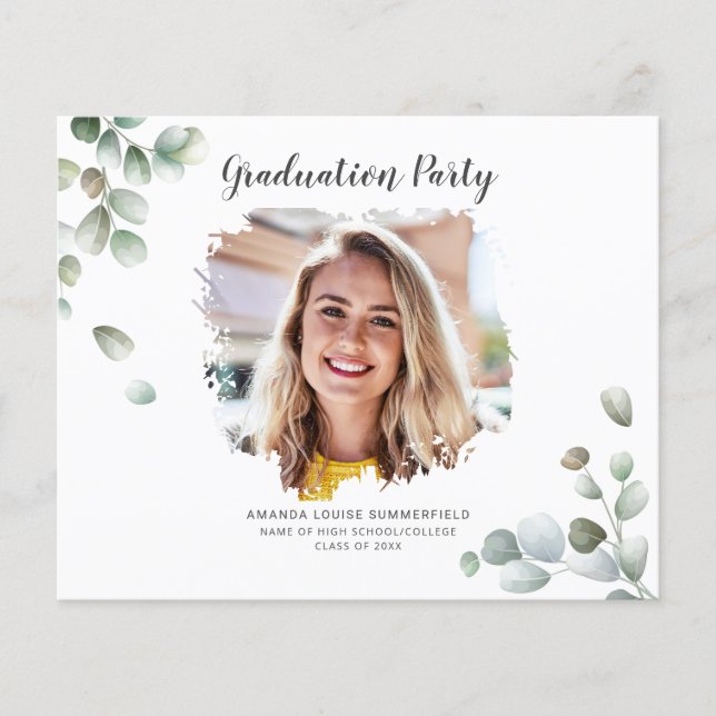 Papier Graduation Photo Grad 2025 Party Invitation (Devant)