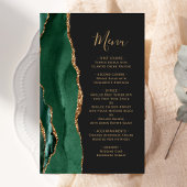 Papier Grand Budget Emerald Green Or Agate Mariage foncé