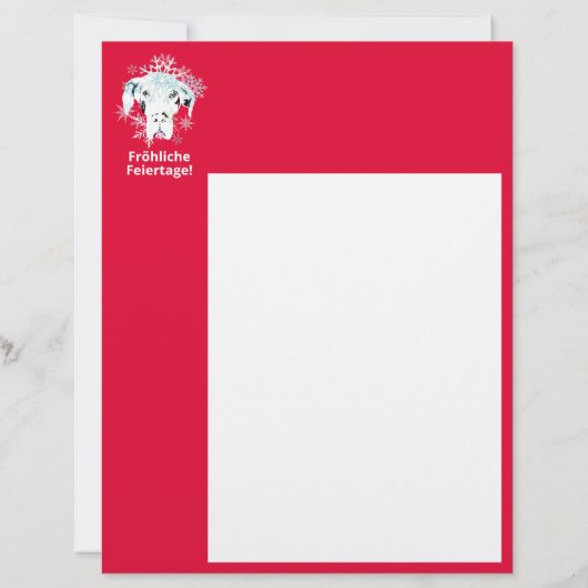 Papier Grand Danois d'hiver (Devant)