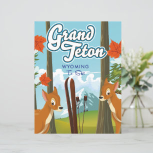 Papier Grand Teton Wyoming pour skier.