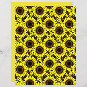 Papier Grand Tournesol Jaune Doré