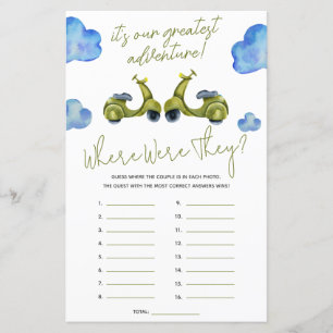 Papier Grande Aventure, Scooter, Fête des mariées Jeu