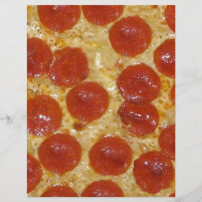Papier grande pizza pepperoni (Devant)