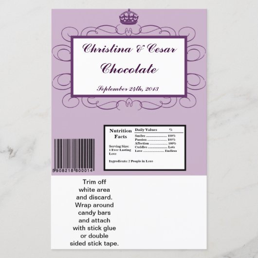 Papier Grandes barreaux de Hershey Royal Purple Crown/Swi (Devant)