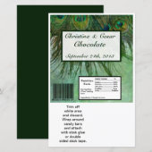 Papier Grandes barrettes de Hershey Peacock Green Feather (Devant / Derrière)