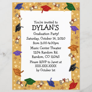 Papier Grandes casquettes thème remise des diplômes des f