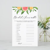 Papier Grapefruit Bride Mot Scramble Fête des mariées Jeu (Debout devant)