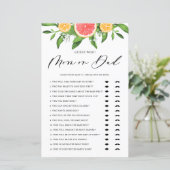Papier Grapefruit Devinez Qui Maman ou Papa Baby shower J (Debout devant)
