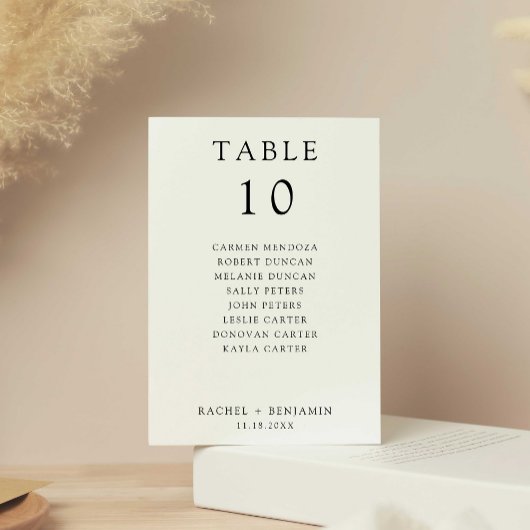 Papier Graphique de placement de mariage simple minimal n