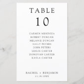 Papier Graphique de placement de mariage simple minimal n (Dos)