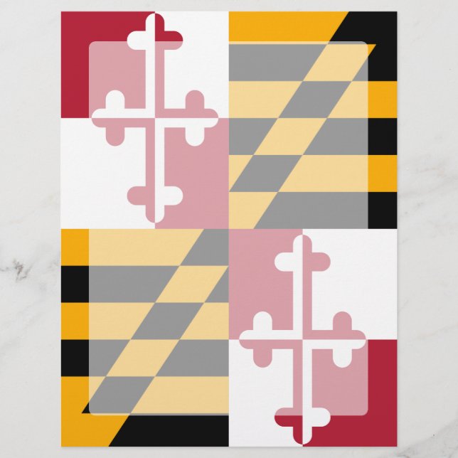 Papier Graphique du drapeau de l'État du Maryland (Devant)
